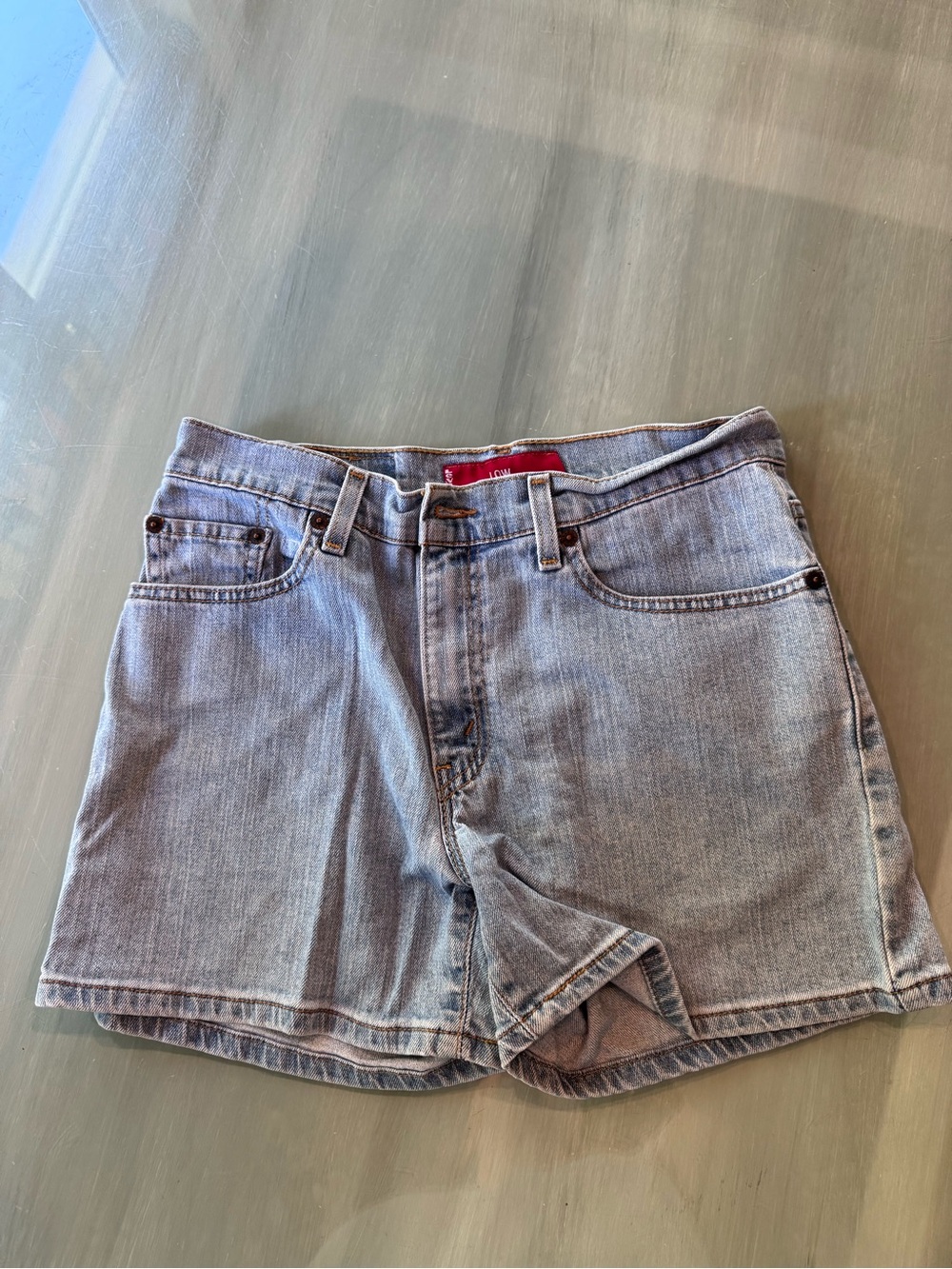 Levi's Light Blue Denim High-Rise Jean Shorts